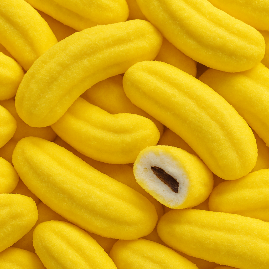 Choco Banane Mallow Trolli – LOT de 5 - Bonbons Marshmallow Banane Fourrés Chocolat