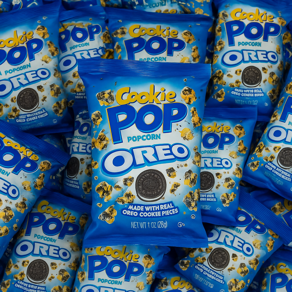Candy Pop Popcorn Oréo 28g – Popcorn Gourmand Enrobé Biscuit Oreo