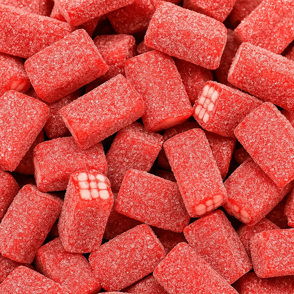 Brique Fraise Fizz Vidal – Bonbons Briques Acidulées Goût Fraise