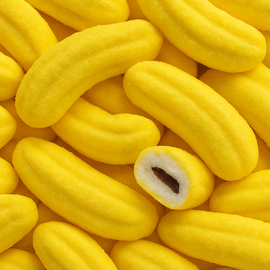 Choco Banane Mallow Trolli – LOT de 5 - Bonbons Marshmallow Banane Fourrés Chocolat